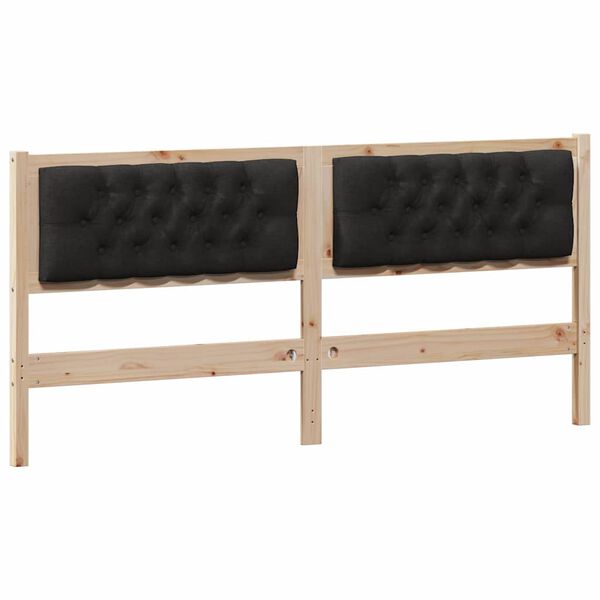vidaXL T&ecirc;te de lit Autre Marron et noir 160 cm Bois massif en pin