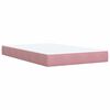 vidaXL Sommier &agrave; lattes de lit avec matelas rose 120x190 cm velours