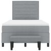 vidaXL Lit &agrave; ressorts avec t&ecirc;te de lit Gris clair 120 x 190 cm tissu