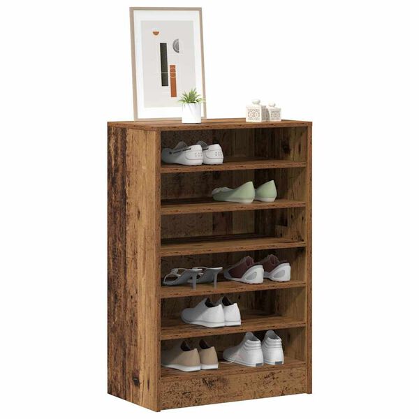 vidaXL Armoire &agrave; chaussures vieux bois 60x35x92 cm bois d'ing&eacute;nierie