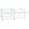 vidaXL Double socle pour machine à laver étagères coulissantes blanc