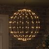 vidaXL Boule avec 192 LED Blanc chaud 59,5 x 59,5 x 63 cm M&eacute;tal