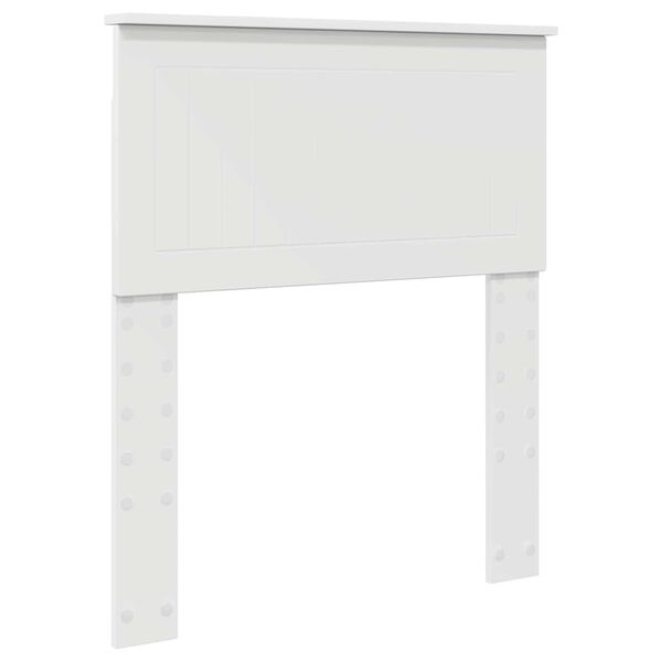 vidaXL T&ecirc;te de lit avec t&ecirc;te de lit Blanc 75 cm Bois d'ing&eacute;nierie
