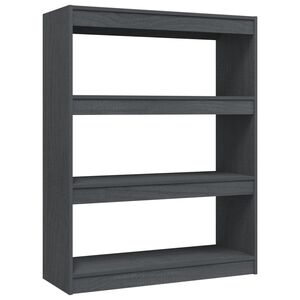 vidaXL Biblioth&egrave;que/S&eacute;parateur de pi&egrave;ce Gris 100x30x103 cm Pin massif