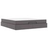 vidaXL Cadre de lit avec matelas Autre 2 pi&egrave;ces Gris PVC