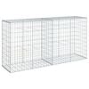 vidaXL Panier gabion avec couvercle 200x50x100 cm fer galvanis&eacute;
