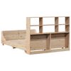 vidaXL Lit bibliothèque sans matelas 120x190 cm bois massif