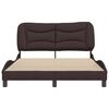 vidaXL Cadre de lit sans matelas Hvar marron fonc&eacute; 140x200 cm tissu