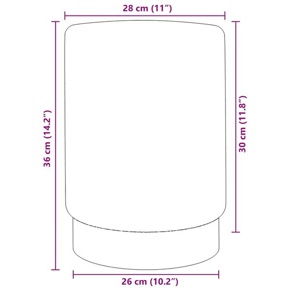vidaXL Tabouret Gris clair et dor&eacute; Velours 28 x 36 cm