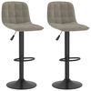 vidaXL Tabourets de bar lot de 2 gris clair velours