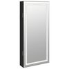 vidaXL Armoire &agrave; bijoux avec miroir et &eacute;clairage LED mural noir