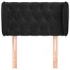 vidaXL T&ecirc;te de lit avec oreilles Noir 83x23x78/88 cm Velours
