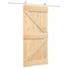 vidaXL Porte coulissante Naturel et Blanc 95 x 210 cm