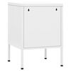 vidaXL Tables de chevet 2 pcs Blanc 35x35x51 cm Acier