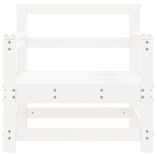 vidaXL Chaises de jardin lot de 2 blanc bois massif de pin