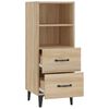 vidaXL Buffet Ch&ecirc;ne sonoma 34,5x34x90 cm Bois d'ing&eacute;nierie