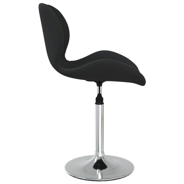 vidaXL Chaise pivotante de salle &agrave; manger Noir Velours