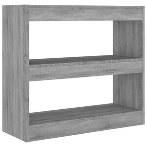 vidaXL Biblioth&egrave;que/S&eacute;parateur de pi&egrave;ce sonoma gris 80x30x72 cm