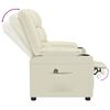 vidaXL Fauteuil inclinable &eacute;lectrique Cr&egrave;me Similicuir