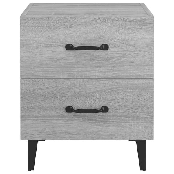 vidaXL Tables de chevet 2 pcs Sonoma gris 40x35x47,5 cm