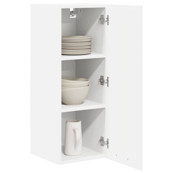 vidaXL Armoire suspendue 2 pcs Blanc 30 x 31 x 80 cm Bois d'ing&eacute;nierie