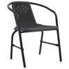 vidaXL Chaises de jardin lot de 6 Rotin plastique et acier 110 kg