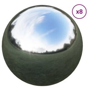 vidaXL Boule Miroir 8 pc &Oslash; 5 cm Argent&eacute; Acier Inoxydable 201