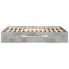vidaXL Cadre de lit sans matelas gris b&eacute;ton 120x200 cm bois ing&eacute;nierie