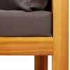 vidaXL Ensemble de canapés de jardin 3 pièces avec coussins, bois d'acacia et corde,