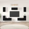 vidaXL Ensemble meuble TV 7 pcs Ch&ecirc;ne noir Bois d'ing&eacute;nierie