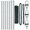 vidaXL Cl&ocirc;ture avec poteau Vert 1 x 10 m Acier et PVC