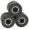 vidaXL Rouleaux de pon&ccedil;age 3 pc Noir 12 x 12 x 10 cm Fibre synth&eacute;tique