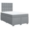 vidaXL Sommier &agrave; lattes de lit avec matelas Gris clair 120x200cm Tissu