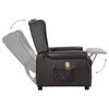 vidaXL Fauteuil de massage Marron Similicuir brillant