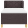 vidaXL Lit &agrave; ressorts avec matelas Marron fonc&eacute; 80 x 200 cm tissu