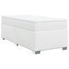 vidaXL Sommier à lattes de lit avec matelas Blanc 100x200cm Similicuir