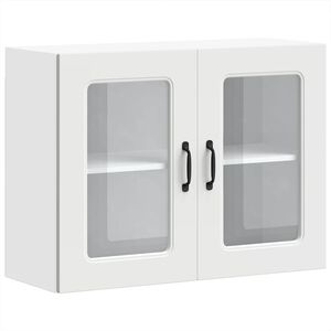 vidaXL Armoire murale de cuisine avec porte en verre Kalmar blanc
