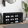 vidaXL Banc &agrave; chaussures noir 102x32x50 cm bois d'ing&eacute;nierie