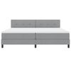 vidaXL Lit &agrave; ressorts avec matelas Gris clair 200 x 200 cm tissu