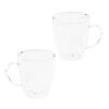 HI Ensemble de verres &agrave; cappuccino 2 pcs 270 ml transparent