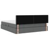 vidaXL Lit avec rangement et matelas Gris fonc&eacute; 180 x 200 cm