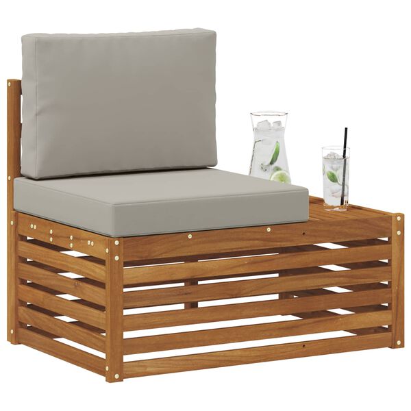 vidaXL Canap&eacute; d'ext&eacute;rieur extr&eacute;mit&eacute; Naturel 91 x 63 x 73 cm