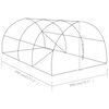 vidaXL Serre 9 m&sup2; 4,5x2x2 m
