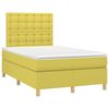vidaXL Sommier &agrave; lattes de lit et matelas et LED Vert 120x200 cm Tissu