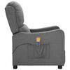 vidaXL Fauteuil de massage inclinable Gris clair Tissu