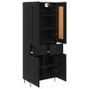 vidaXL Haut Armoire Ch&ecirc;ne noir 69,5 x 34 x 180 cm Bois d'ing&eacute;nierie