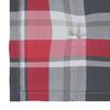 vidaXL Chaises de jardin et coussins &agrave; carreaux rouge lot de 6 Teck