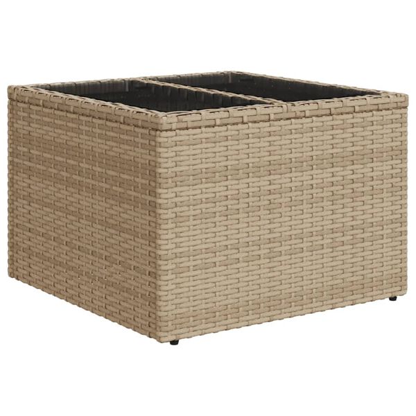 vidaXL Salon de jardin avec coussins 10 pcs beige r&eacute;sine tress&eacute;e