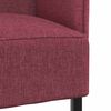 vidaXL Canap&eacute; &agrave; Haut Dossier 101cm Rouge bordeaux tissu