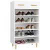 vidaXL Armoire à chaussures Blanc 60x35x105 cm Bois d'ingénierie